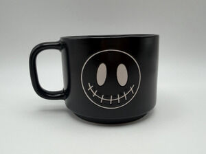 Market Finds MRKT Black Halloween Stitched Smiley Mug 169oz Spooky Skulls Coffee